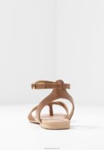 Z62T1513 Women Anna Field Leather T-Bar Sandals Cognac - Image 6