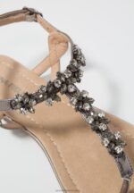 Z62T1515 Women Anna Field T-Bar Sandals Gunmetall - Image 3