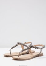 Z62T1515 Women Anna Field T-Bar Sandals Gunmetall - Image 5