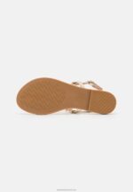 Z62T1517 Women Anna Field T-Bar Sandals Gold - Image 5
