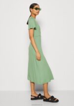 Z62T151 Women Anna Field Jersey Dress Green - Image 4