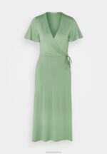 Z62T151 Women Anna Field Jersey Dress Green - Image 5