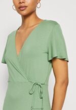 Z62T151 Women Anna Field Jersey Dress Green - Image 6