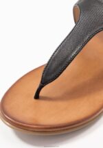 Z62T1521 Women Anna Field Leather T-Bar Sandals Black - Image 3
