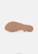Z62T1522 Women Anna Field Leather T-Bar Sandals Gold - Image 5