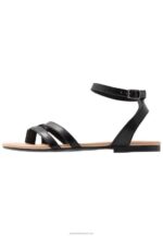 Z62T1523 Women Anna Field Leather T-Bar Sandals Black - Image 2