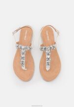 Z62T1528 Women Anna Field T-Bar Sandals White - Image 6