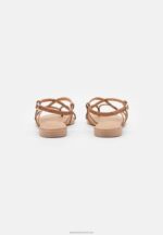 Z62T1536 Women Anna Field Leather T-Bar Sandals Cognac - Image 4