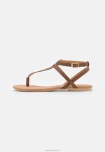 Z62T1537 Women Anna Field T-Bar Sandals Cognac - Image 2
