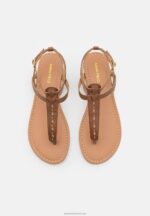 Z62T1537 Women Anna Field T-Bar Sandals Cognac - Image 6