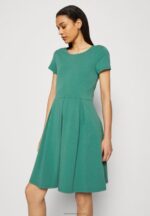 Z62T153 Women Anna Field Jersey Dress Dark Green - Image 4