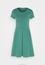 Z62T153 Women Anna Field Jersey Dress Dark Green - Image 5