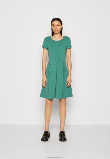 Z62T153 Women Anna Field Jersey Dress Dark Green
