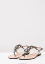 Z62T1542 Women Anna Field T-Bar Sandals Dark Gray - Image 4