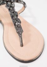 Z62T1542 Women Anna Field T-Bar Sandals Dark Gray - Image 7