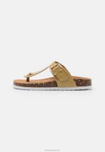 Z62T1543 Women Anna Field T-Bar Sandals Khaki - Image 2