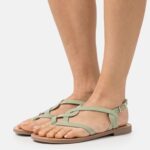 Z62T1545 Women Anna Field T-Bar Sandals Mint