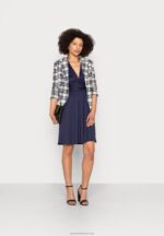 Z62T154 Women Anna Field Jersey Dress Dark Blue - Image 2