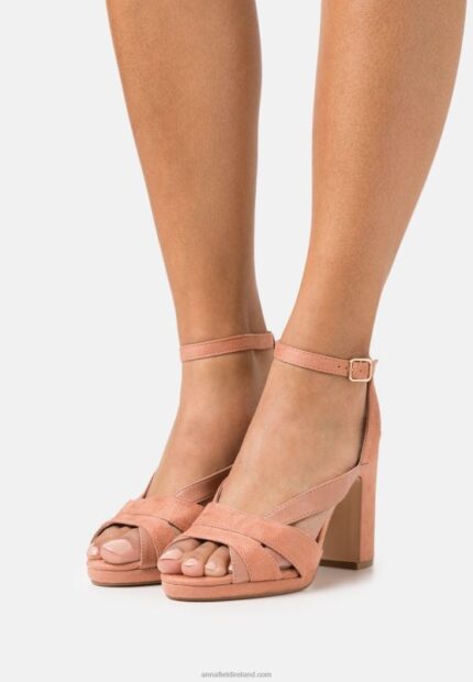 Z62T1553 Women Anna Field Platform Sandals Dark Rose
