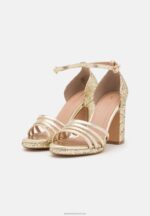 Z62T1555 Women Anna Field Platform Sandals Gold - Image 3