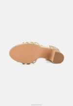 Z62T1555 Women Anna Field Platform Sandals Gold - Image 5