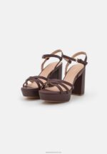 Z62T1558 Women Anna Field Platform Sandals Dark Brown - Image 2