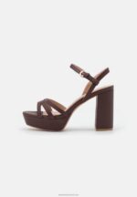 Z62T1558 Women Anna Field Platform Sandals Dark Brown