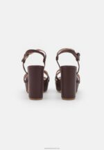 Z62T1558 Women Anna Field Platform Sandals Dark Brown - Image 3