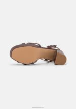 Z62T1558 Women Anna Field Platform Sandals Dark Brown - Image 4