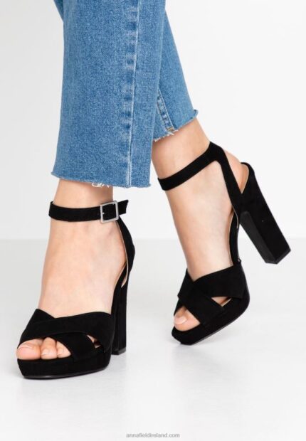 Z62T1567 Women Anna Field High Heeled Sandals Black