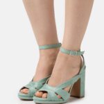 Z62T1568 Women Anna Field Platform Sandals Mint