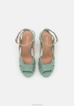 Z62T1568 Women Anna Field Platform Sandals Mint - Image 6