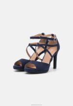 Z62T1569 Women Anna Field Platform Sandals Dark Blue - Image 3