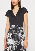 Z62T156 Women Anna Field Jersey Dress Black/Grey/White - Image 6