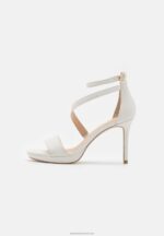 Z62T1572 Women Anna Field Leather High Heeled Sandals White