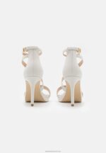 Z62T1572 Women Anna Field Leather High Heeled Sandals White - Image 3