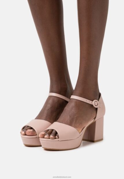 Z62T1577 Women Anna Field Platform Sandals Light Pink