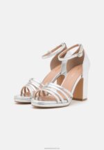 Z62T1580 Women Anna Field Platform Sandals Silver - Image 3