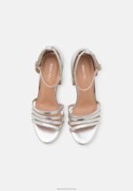 Z62T1580 Women Anna Field Platform Sandals Silver - Image 6