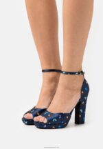 Z62T1585 Women Anna Field Platform Sandals Dark Blue