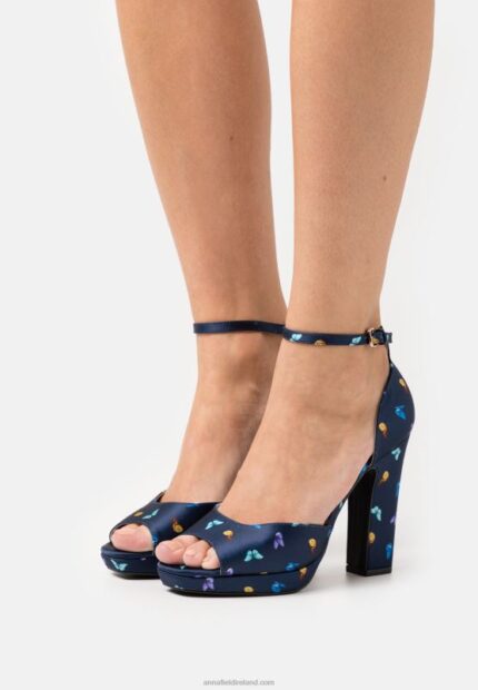 Z62T1585 Women Anna Field Platform Sandals Dark Blue