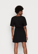 Z62T159 Women Anna Field Jersey Dress Black - Image 3