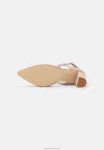Z62T1606 Women Anna Field Leather High Heels Beige - Image 4
