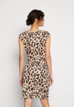 Z62T161 Women Anna Field Jersey Dress Black/Beige/Multi-Coloured - Image 3