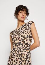 Z62T161 Women Anna Field Jersey Dress Black/Beige/Multi-Coloured - Image 4