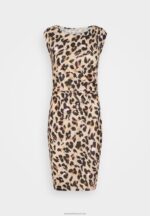 Z62T161 Women Anna Field Jersey Dress Black/Beige/Multi-Coloured - Image 5