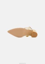 Z62T1639 Women Anna Field Leather Classic Heels Gold - Image 5