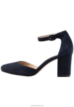 Z62T1640 Women Anna Field Leather Classic Heels Dark Blue - Image 2