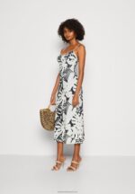 Z62T164 Women Anna Field Jersey Dress Black/White - Image 2