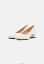 Z62T1651 Women Anna Field Leather Comfort Classic Heels White - Image 3